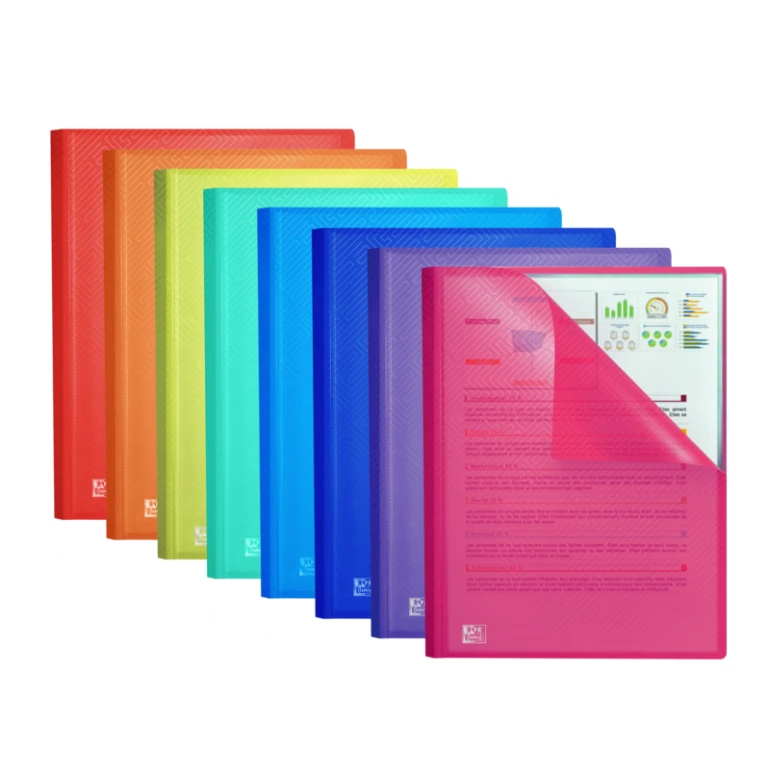 Pasta Oxford Urban A4 de 80 Capas Soldadas A4 - Capa Plástica Translúcida - Cores Sortidas