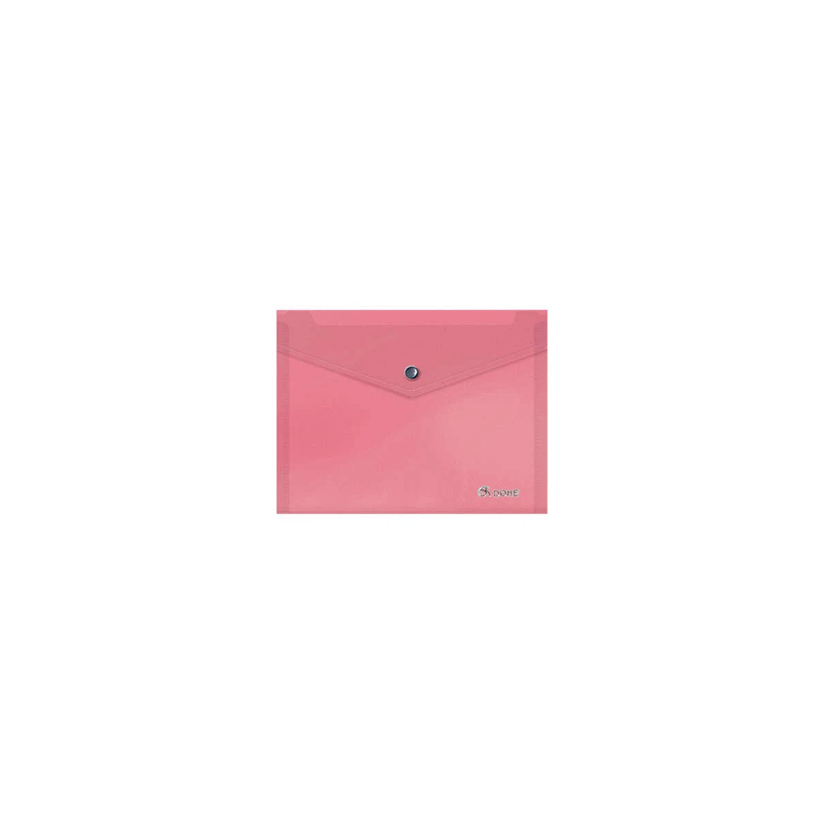 Dohe A5 Document Holder Envelope - Fecho de pressão - Polipropileno translúcido 150 mícrons - Cor rosa