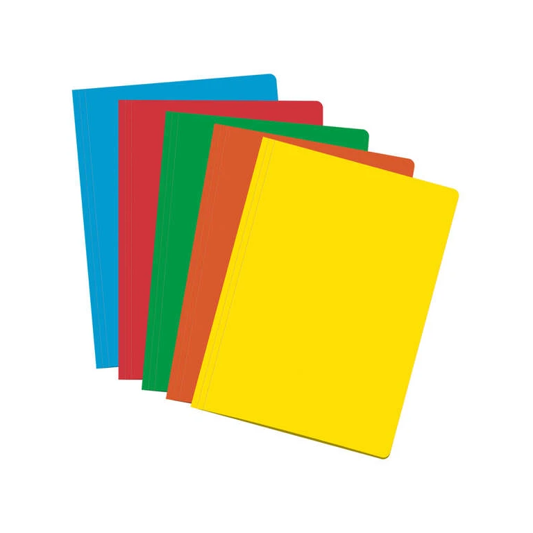 Pacote Dohe de 50 subpastas de papelão 180gr - Slot de cone para fixador - Resistente e durável - Ideal para organizar documentos - Cores sortidas
