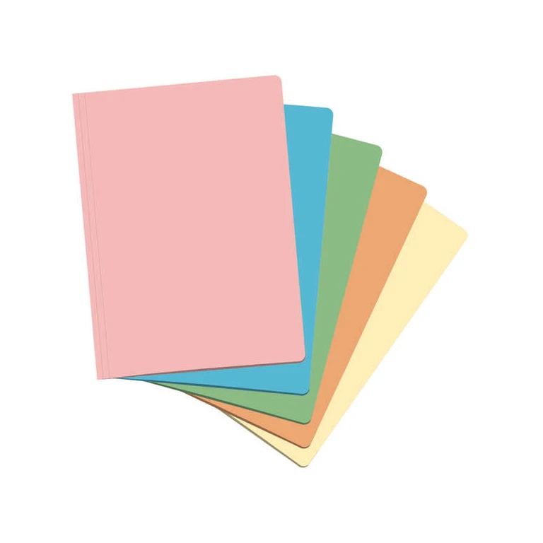Dohe Pacote com 50 Subpastas de Papelão 180g - Slot para Fecho - Resistente e Durável - Ideal para Organizar Documentos - Cores Sortidas