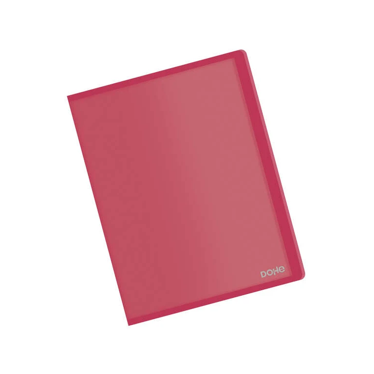 Pasta Dohe com 10 Capas A4 - Capa Flexível em Polipropileno - Capas Transparentes Soldadas - Cor Vermelha
