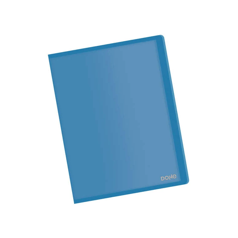 Pasta Dohe com 10 Capas A4 - Capa Flexível em Polipropileno - Capas Transparentes Soldadas - Cor Azul