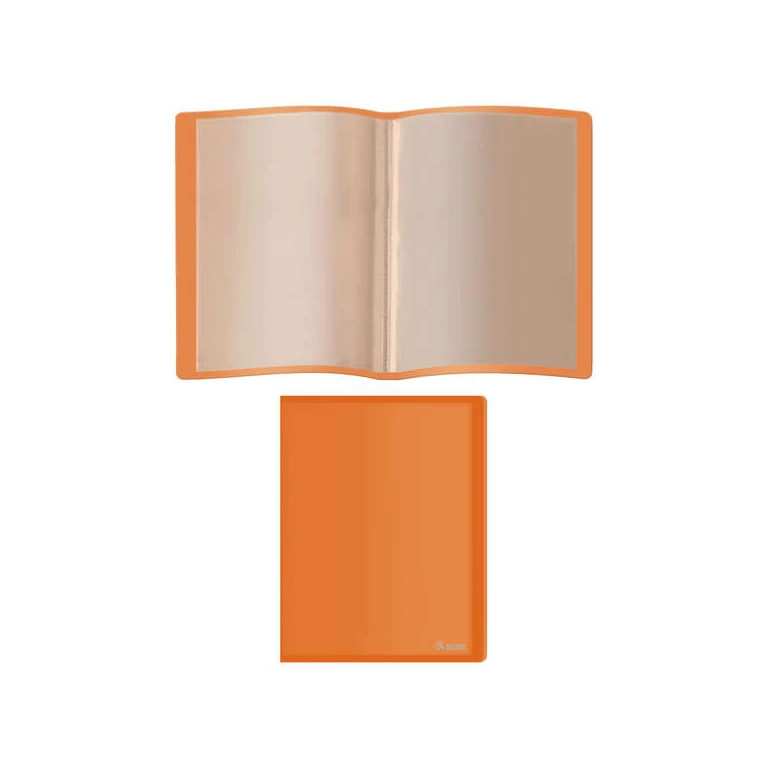 Pasta Dohe com 10 Capas A4 - Capa Flexível em Polipropileno - Capas Transparentes Soldadas - Cor Laranja