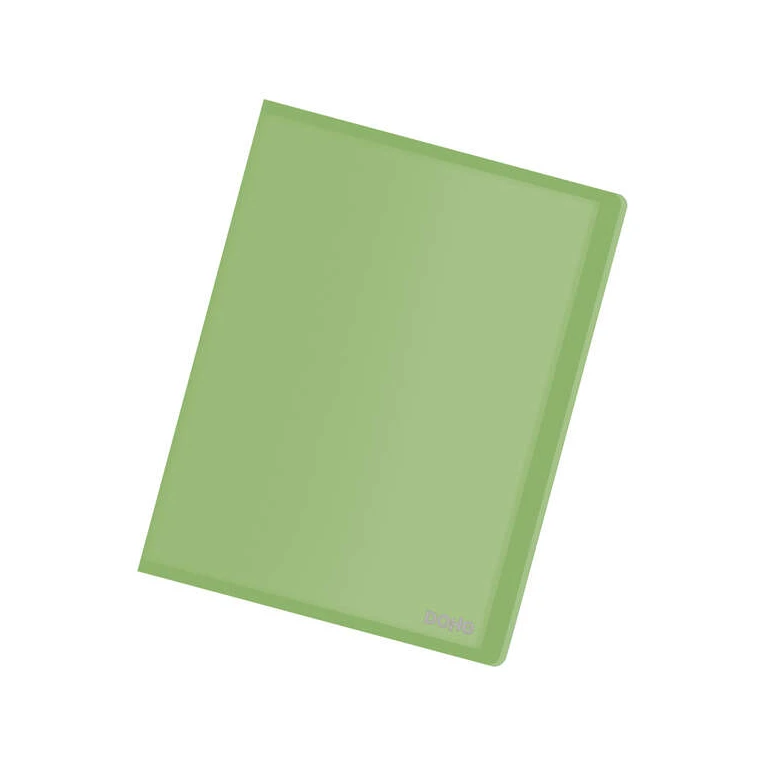 Pasta Dohe com 20 Capas Transparentes Soldadas A4 80mic - Capa Flexível em Polipropileno - Cor Verde