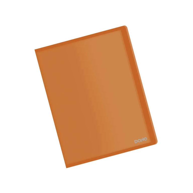Pasta Dohe com 20 Capas Transparentes Soldadas A4 80mic - Capa Flexível Polipropileno - Cor Laranja