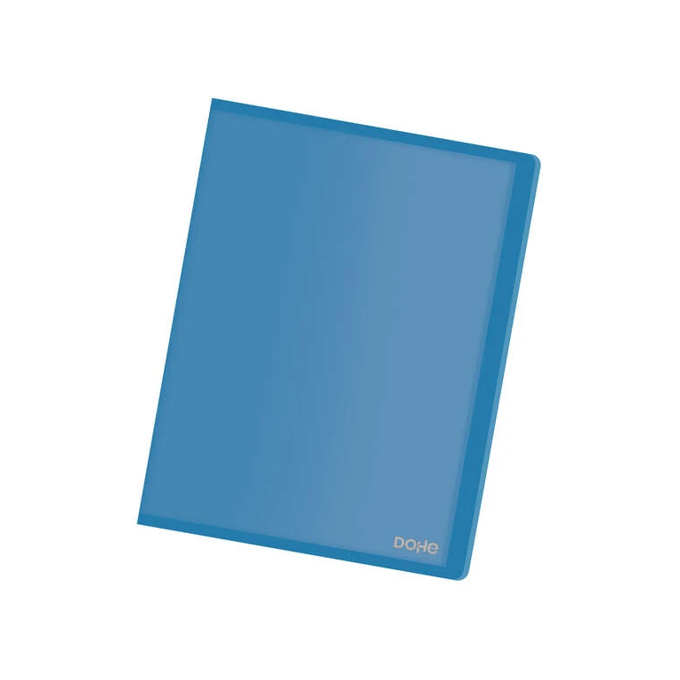 Pasta Dohe com 20 Capas Transparentes Soldadas A4 80mic - Capa Flexível em Polipropileno - Cor Azul