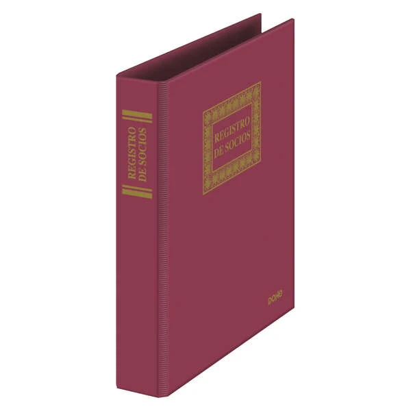 Dohe Livro de PVC Cor Bordeaux - 100 Folhas Numeradas - 4 Argolas Mistas de 25mm - Resistente e Durável