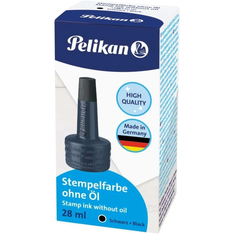 Tinta para carimbos pelikan 4k frascos 28 ml preto