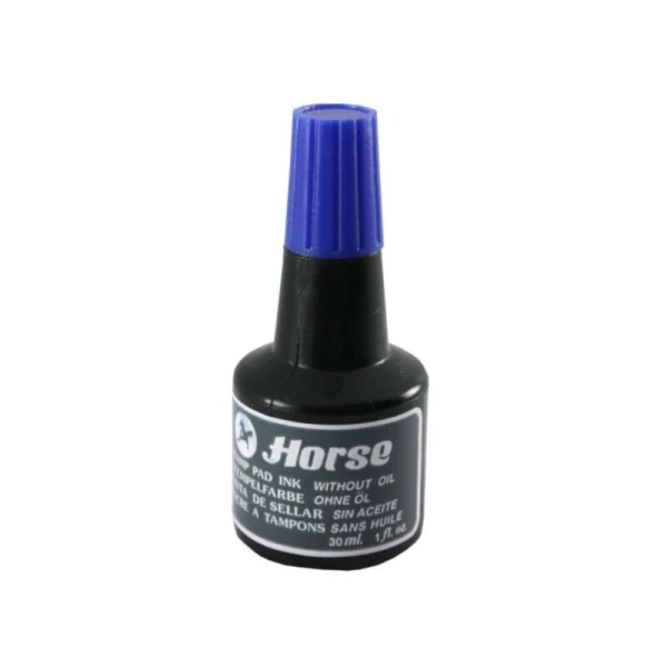 Frasco de Tinta de Cavalo para Tampão 30ml - Sem Óleo - Cor Azul