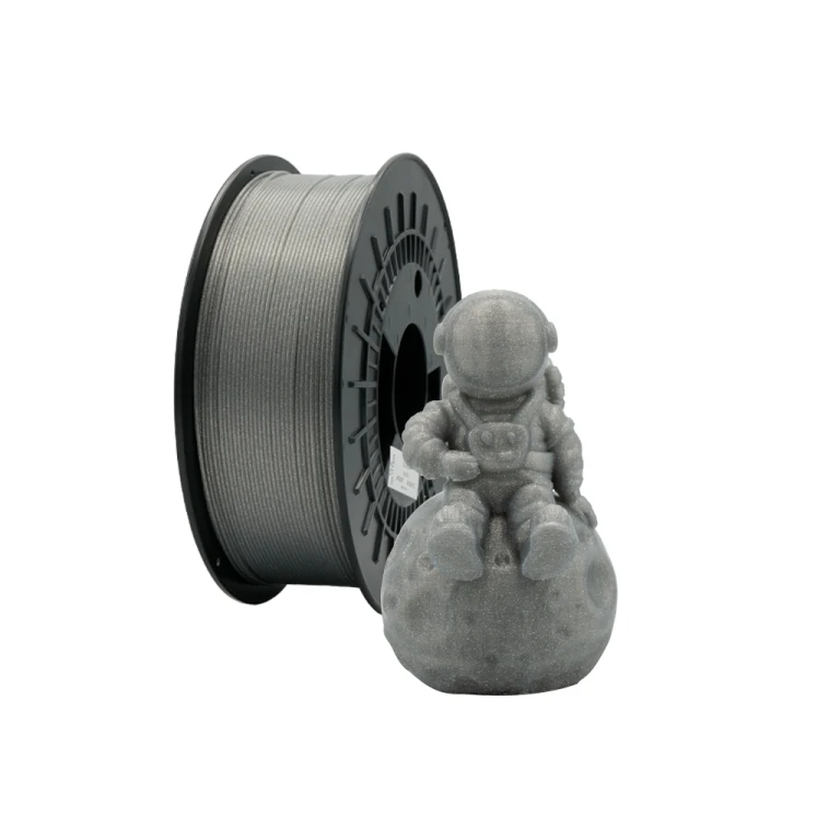Filamento 3D PLA GLITTER - Diâmetro 1,75mm - Bobina 1kg - Cor Prata