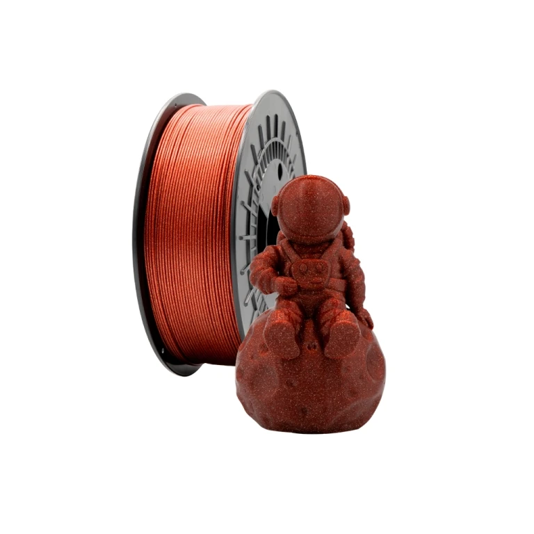 Filamento 3D PLA GLITTER - Diâmetro 1,75mm - Bobina 1kg - Cor Vermelho