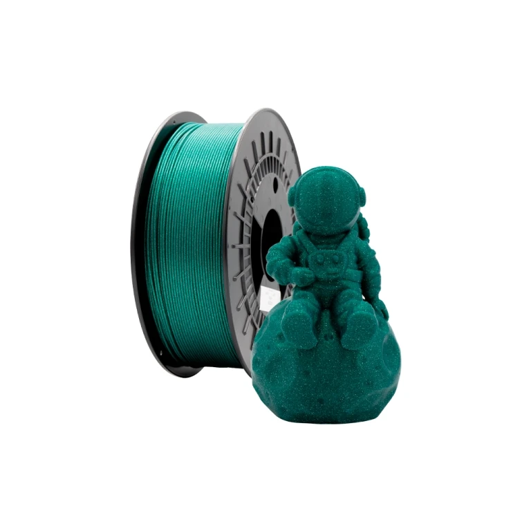 Filamento 3D PLA GLITTER - Diâmetro 1,75mm - Bobina 1kg - Cor Verde