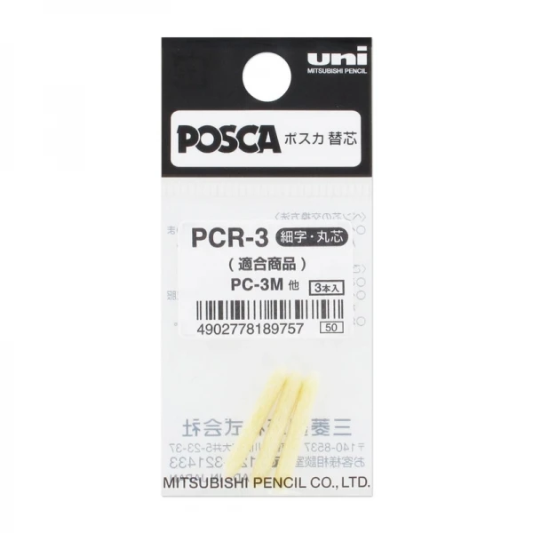 Pacote Uni-ball PC-3M de 3 feltros de reposição - ponta 0,9-1,3 mm