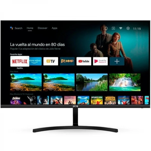 SPC Smart Monitor 23.8" VA FullHD 1080p WiFi, Bluetooth - Resposta 16ms - Controle remoto - Alto-falantes integrados - 16:9 - USB 2.0, HDMI 1.4 - VESA 100x100mm