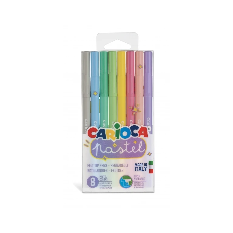 Marcador carioca pastel blister de 8 cores sortidas