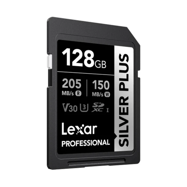 CARTÕES LEXAR 128GB PROFISSIONAL SILVER PLUS SDXC UHS-I, ATÉ 205MB/S LEIA 150MB/S ESCRITA C10 V30 U3