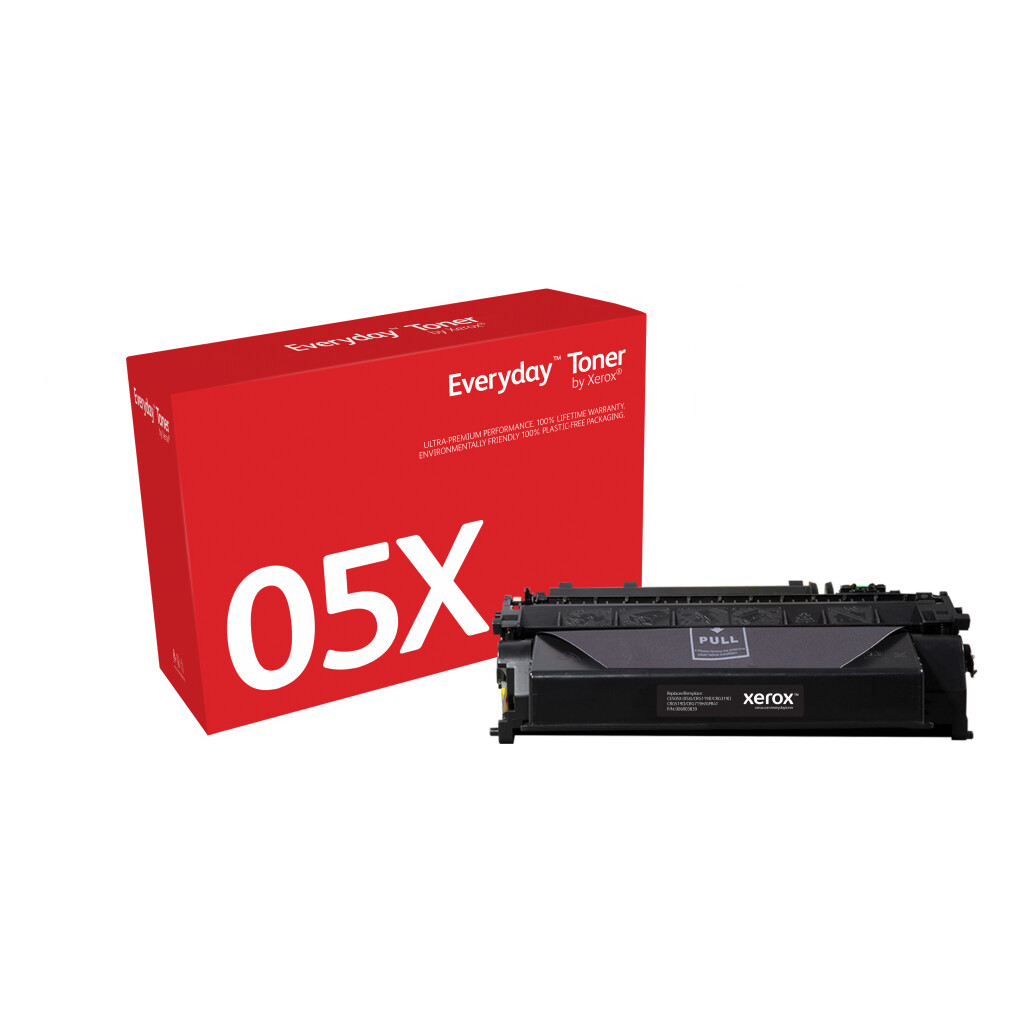 Everyday Toner Preto compatível com HP 05X (CE505X), High capacity