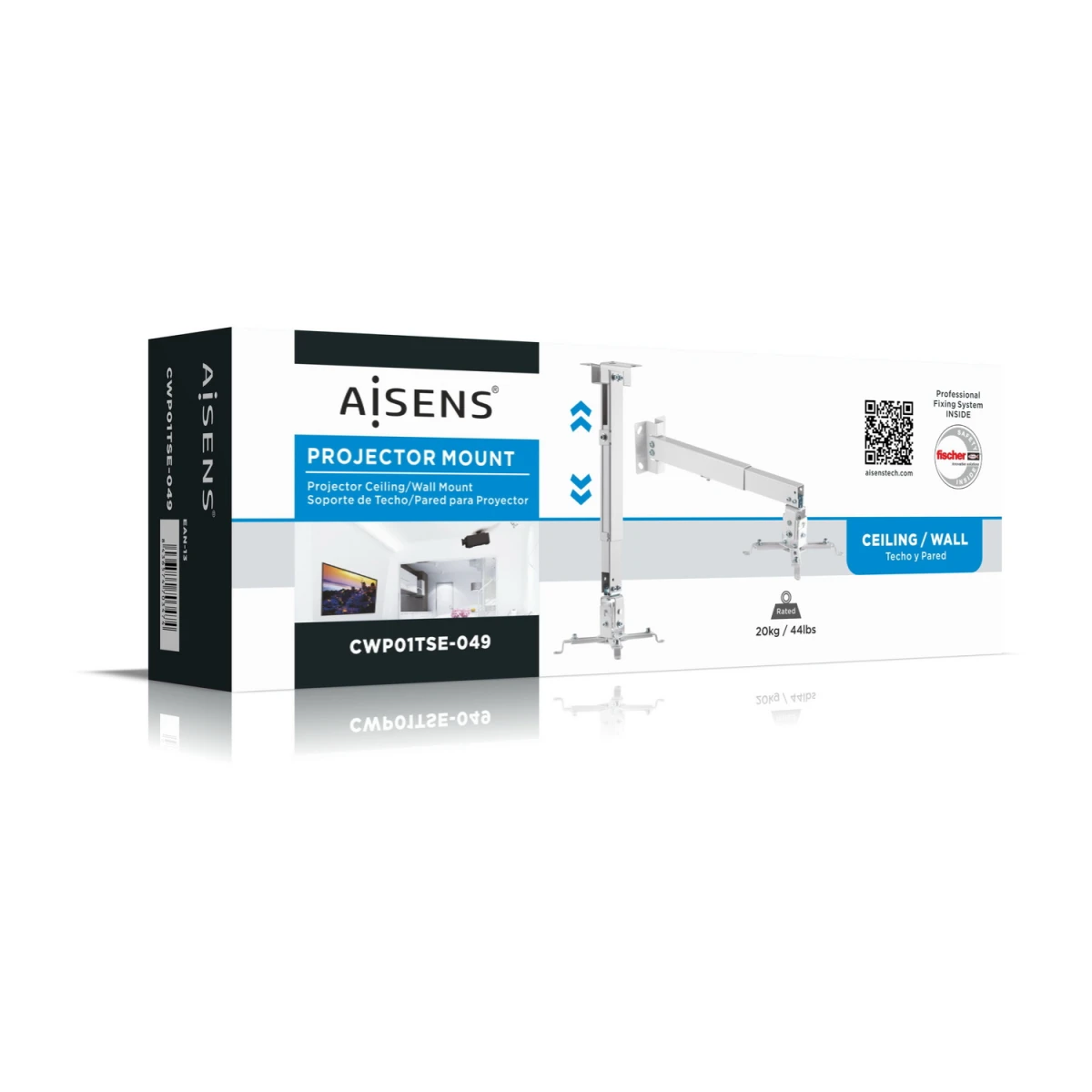 AISENS CWP01TSE-049 suporte de projetores Parede/teto Branco