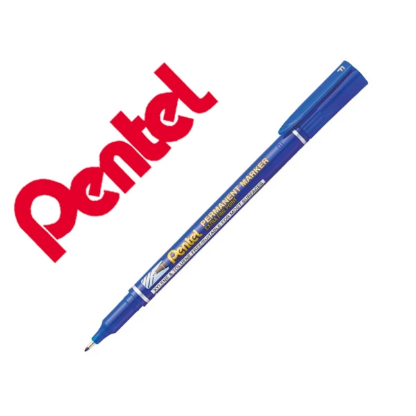 Marcador pentel permanente nf450 ponta fina de 1,2 mm corazul - 12 unidades