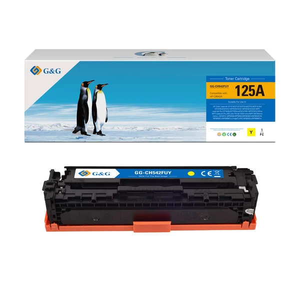 Cartucho de toner genérico amarelo G&G HP CB542A/CE322A/CF212A - substitui 125A/128A/131A