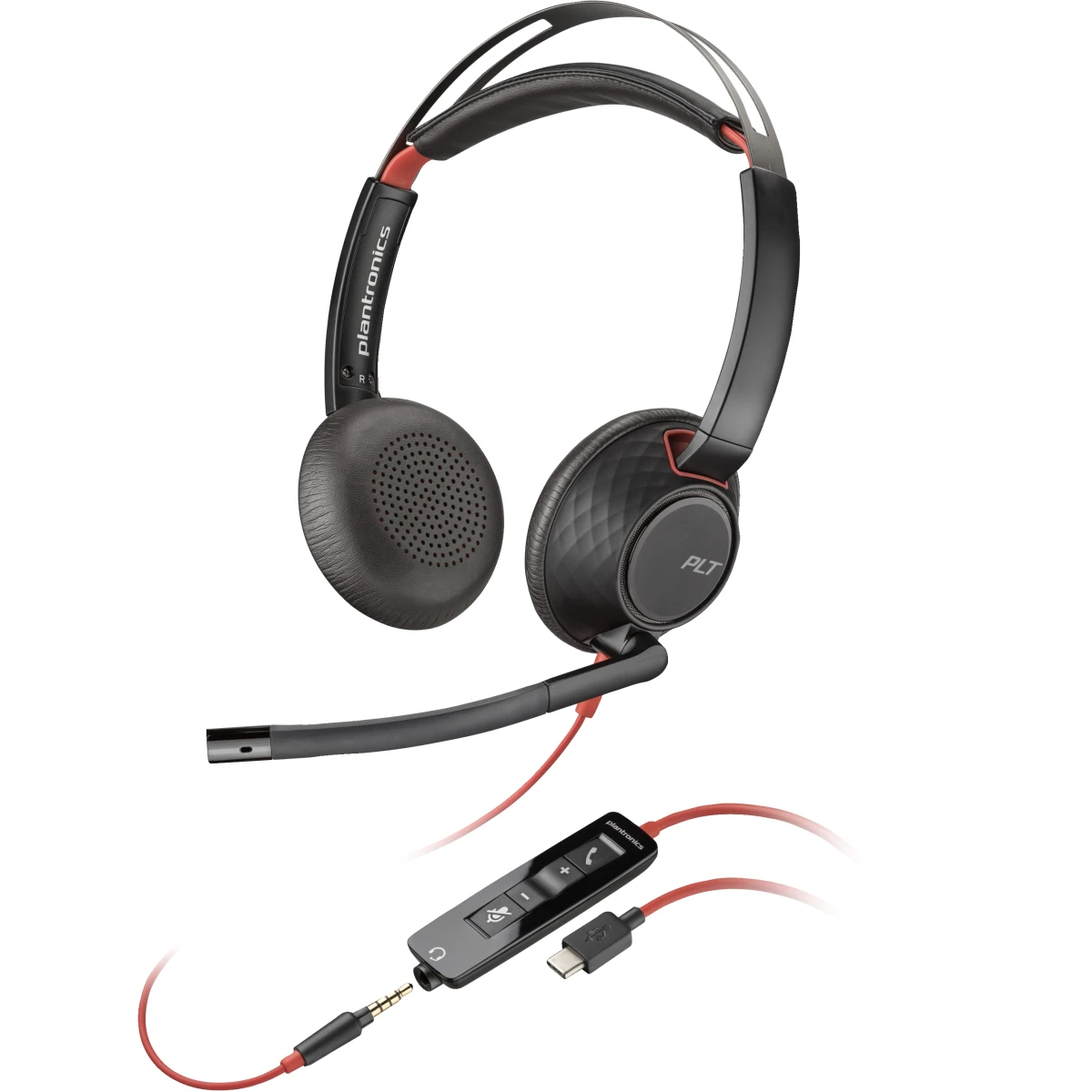 POLY Headset Blackwire C5220 com USB-C + Cabo em linha