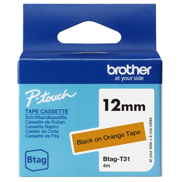 Brother BTAG-T31 etiquetadora Preto sobe laranja
