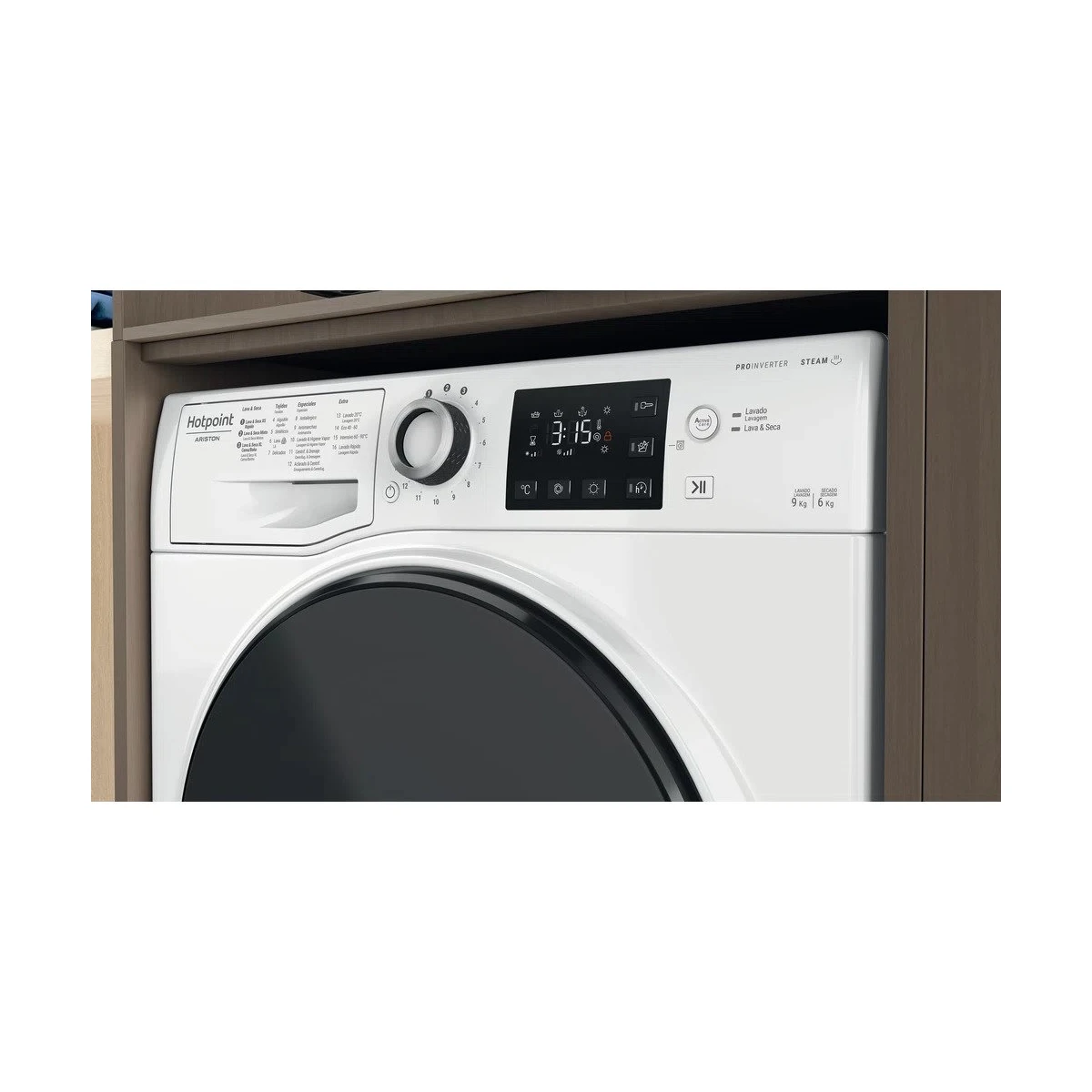 MÁQUINA DE LAVAR E SECAR ROUPA  HOTPOINT - NDB 9636 DA SPT