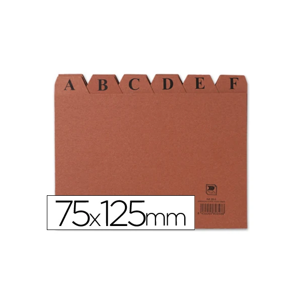 Indices para ficheiro, cartao, 75 x 125 mm