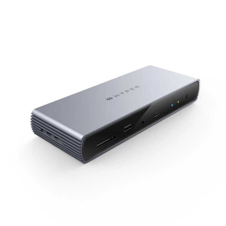 Targus HDTB4D-EU base & duplicador de portas Acoplamento Thunderbolt 4 Cinzento