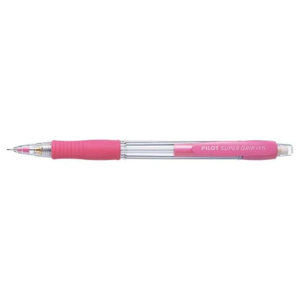 Lápis mecânico Pilot SuperGrip H185 - Linha 0,5 mm - Mina HB - Corpo rosa