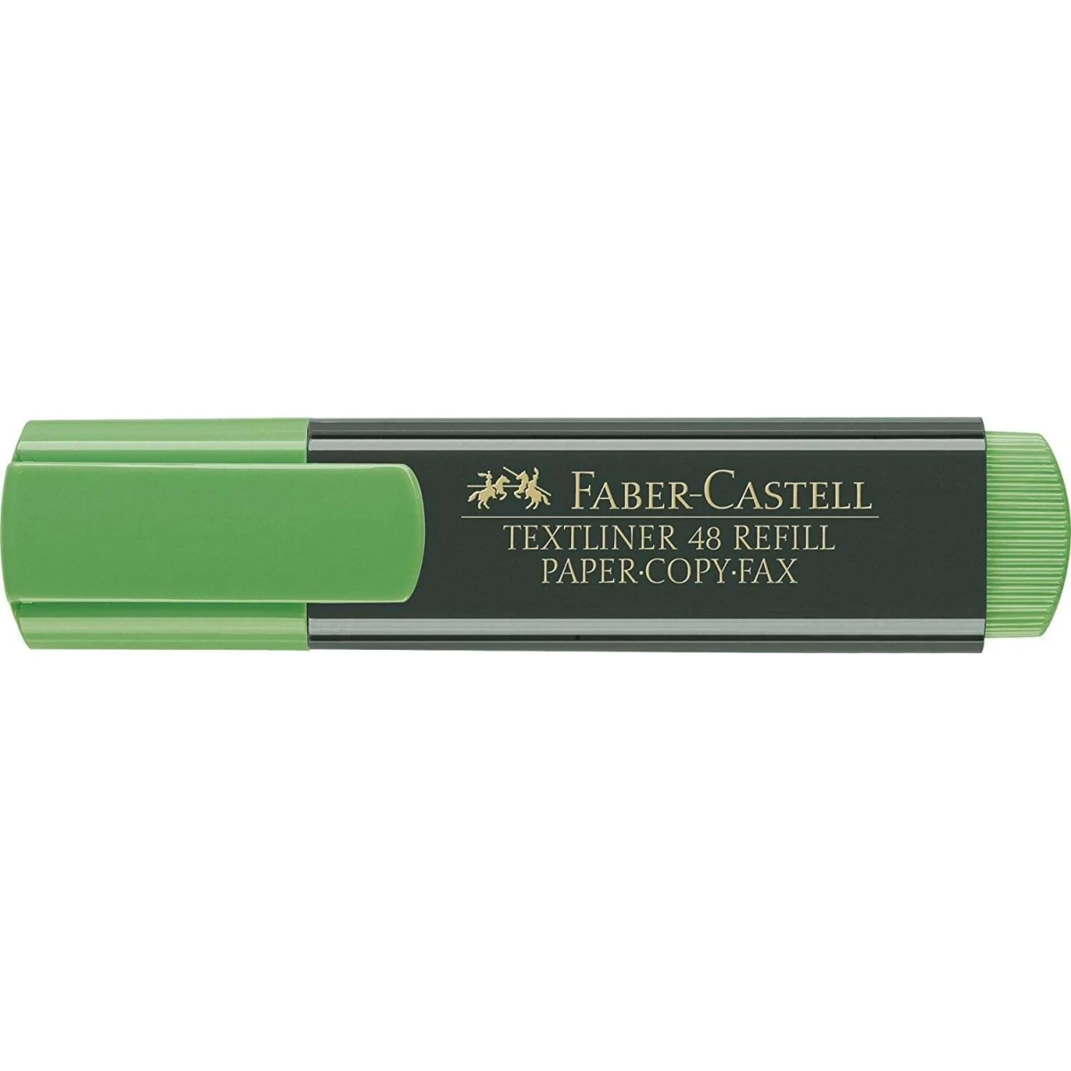 Caneta Marcadora Fluorescente Faber-Castell Textliner 48 - Ponta Biselada - Linha entre 1,2mm e 5mm - Tinta à Base de Água - Cor Verde