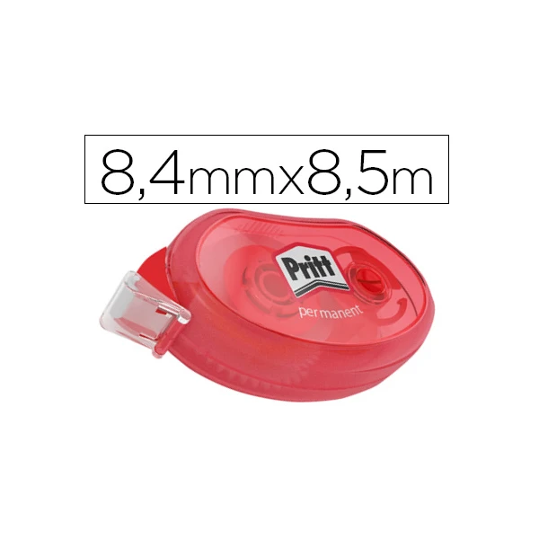 Cola pritt roller compact permanente 8,4 mm x 10 m - 8 unidades
