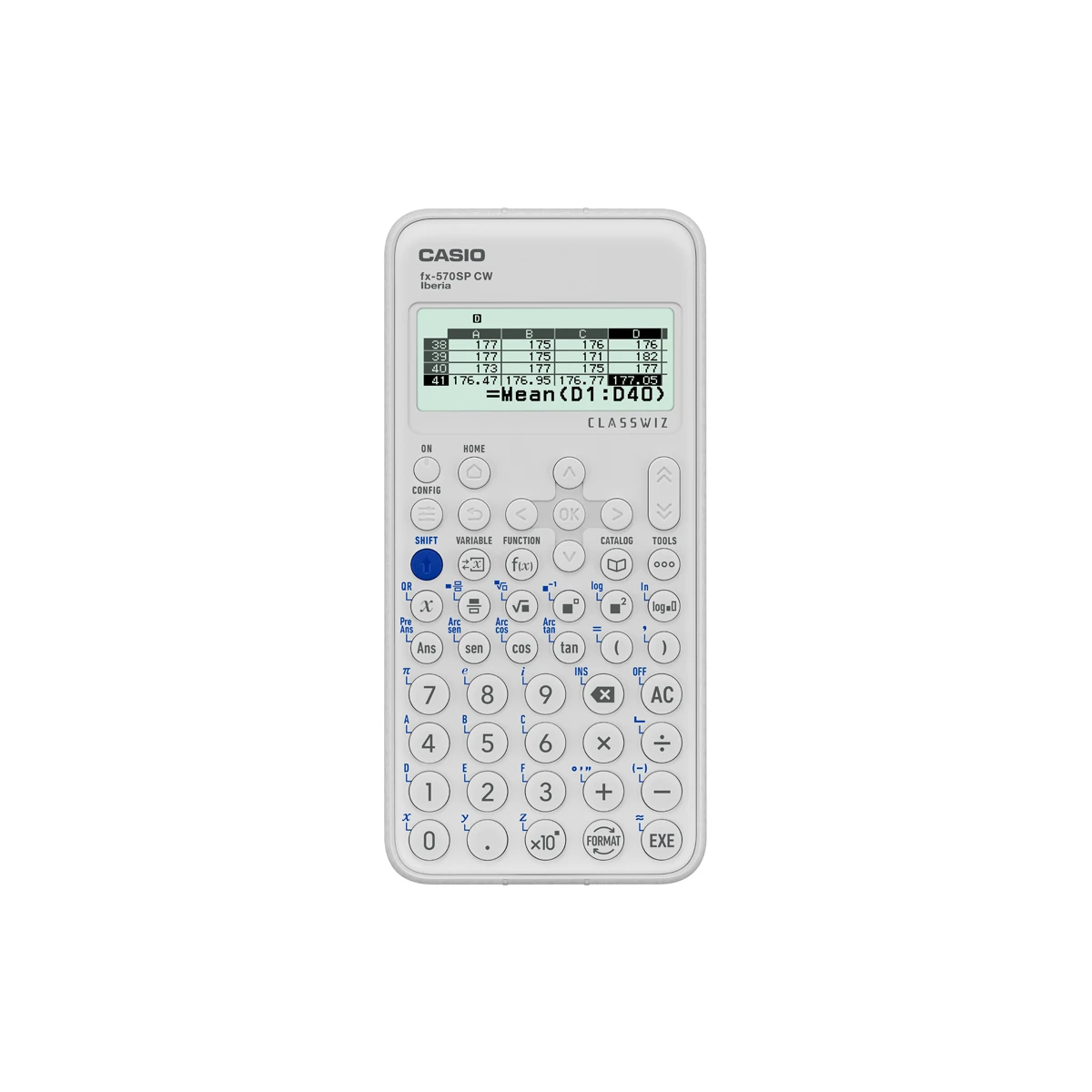 Calculadora casio fx-570sp classwiz iberia cientifica 560 funcoes 9 memorias 10+2 digitos 5 idiomas com capa