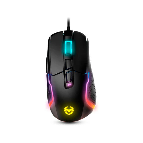 Rato krom kick gaming rgb otico 800-6200 dpi 7 botoes iluminacao led rgb arco-iris