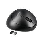 Rato q-connect otico sem fios ergonomico vertical dpi 800/1200/1600 pilha aa preto