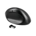 Rato q-connect otico sem fios ergonomico vertical dpi 800/1200/1600 pilha aa preto