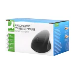 Rato q-connect otico sem fios ergonomico vertical dpi 800/1200/1600 pilha aa preto