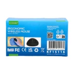 Rato q-connect otico sem fios ergonomico vertical dpi 800/1200/1600 pilha aa preto