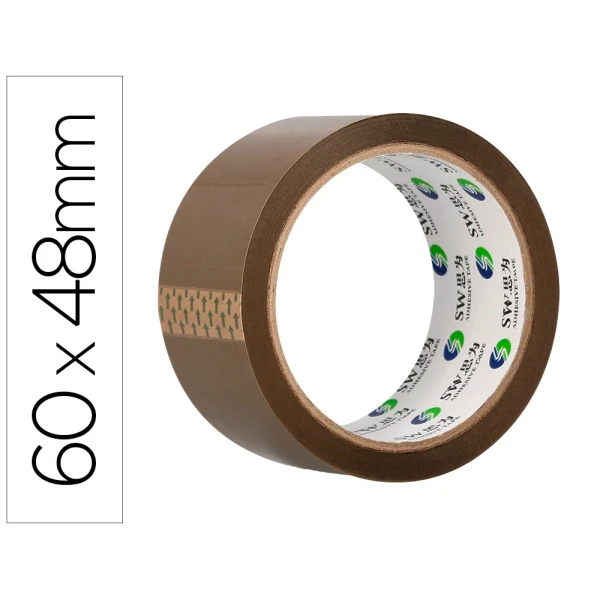Fita adesiva greening polipropileno havana 60 mt x 48 mm para embalagem - 6 unidades