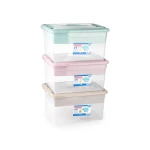 Caja organizadora plastico plasticforte n 9 con bandeja colores surtidos 27x34x18 cm