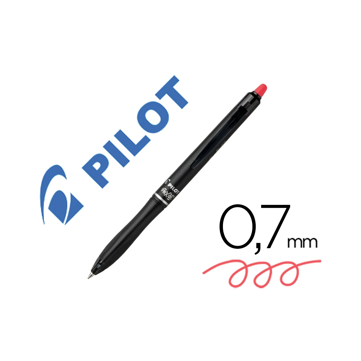 Boligrafo pilot frixion ball plus borrable 0,7 mm punta media rojo - 10 unidades