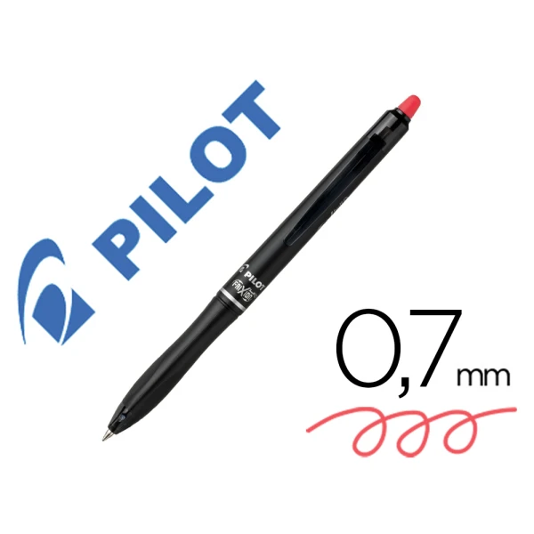 Boligrafo pilot frixion ball plus borrable 0,7 mm punta media rojo - 10 unidades