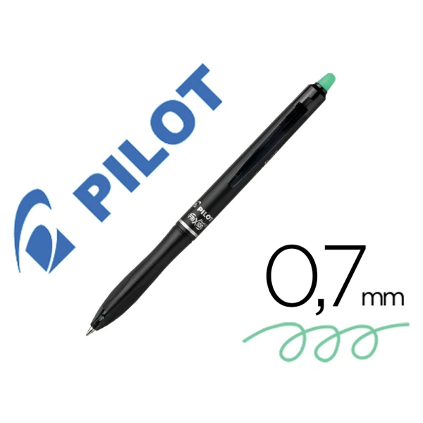Boligrafo pilot frixion ball plus borrable 0,7 mm punta media verde - 10 unidades
