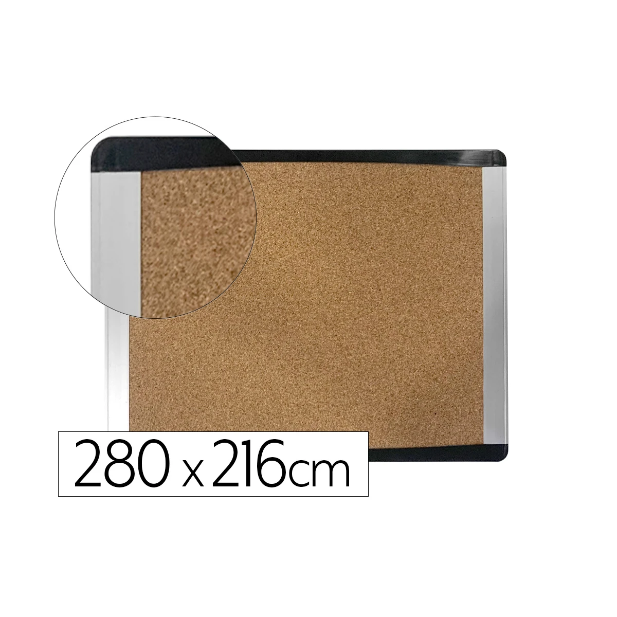 Pizarra corcho bi-office inka reciclado marco de aluminio 280x216 cm
