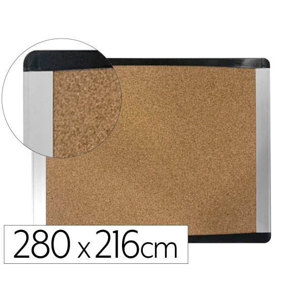 Pizarra corcho bi-office inka reciclado marco de aluminio 280x216 cm