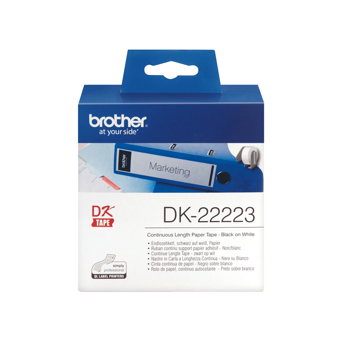 Brother DK-22223 etiqueta para impressão Branco