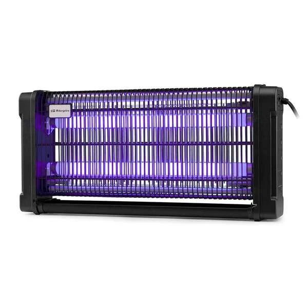 Orbegozo MQ 5030 Mata-mosquitos ecológico e eficaz - Luz ultravioleta para atrair insetos - Choque elétrico para eliminá-los - Grade protetora e bandeja lavável - Fácil de usar e seguro