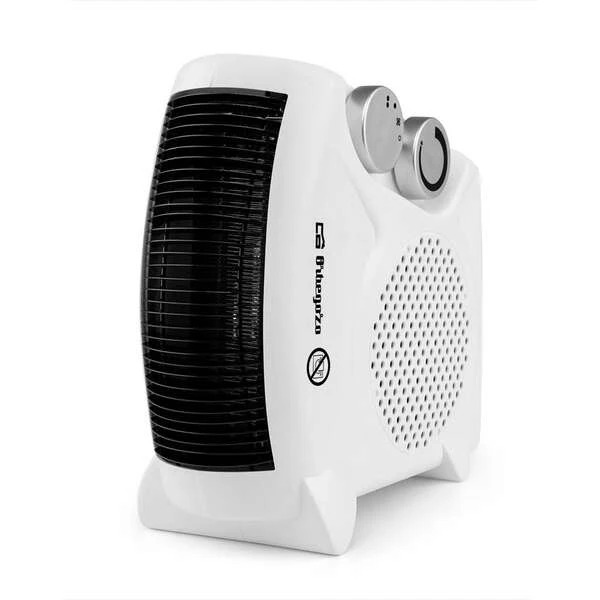 Orbegozo FH 5040 um aquecedor 2 em 1 - Potência 2000W - Seletor rotativo de 3 posições - Função ventilador - Alça de transporte - Proteção contra superaquecimento