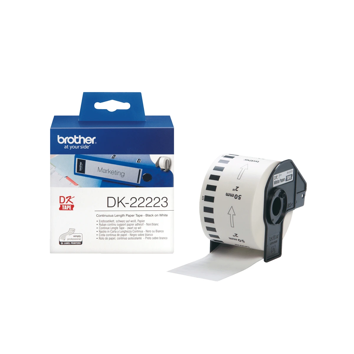 Brother DK-22223 etiqueta para impressão Branco