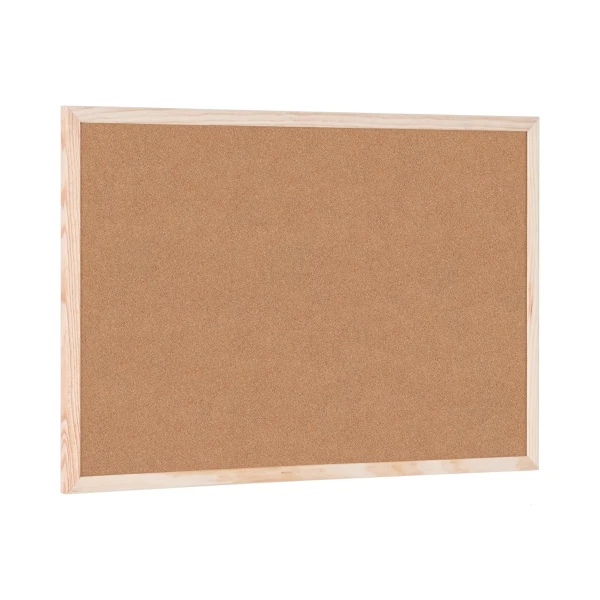 Placa de Cortiça Dupla Face Bi-Office 600x400mm Moldura Natural